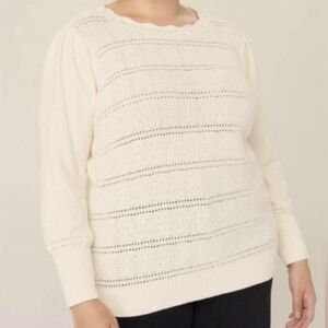 Loft Women's Cream Colored Sweater 24/26